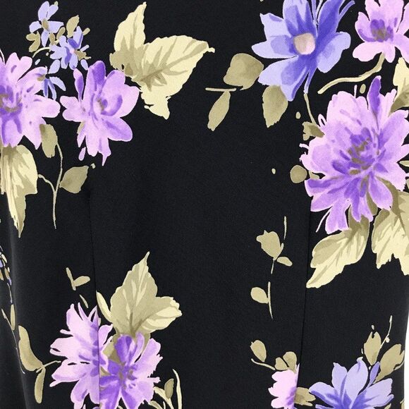 K Studio Collection Floral Blouse Women’s Size 8 V-Neck Short Sleeves Career - Picture 4 of 9